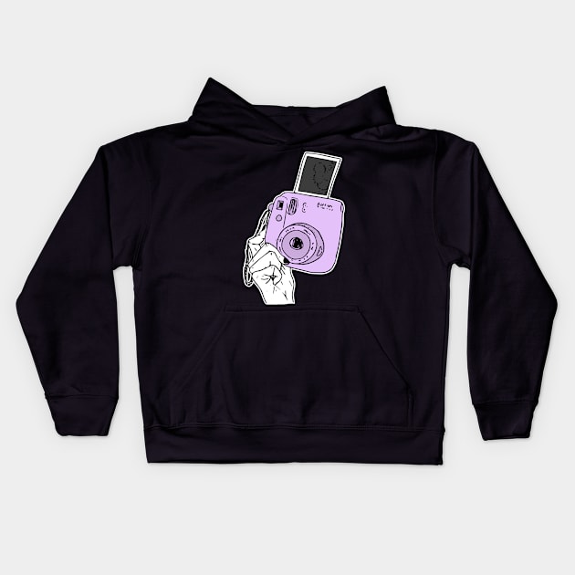 purple instax Kids Hoodie by Gumdrop